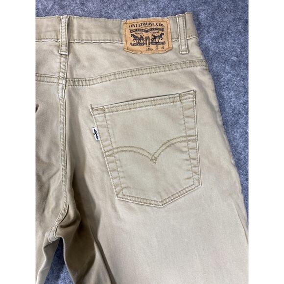 Levi's 511 Jeans Boys 18 Regular 29x29 Khaki Twill Slim Fit Stretch 5 Pocket - Picture 13 of 16